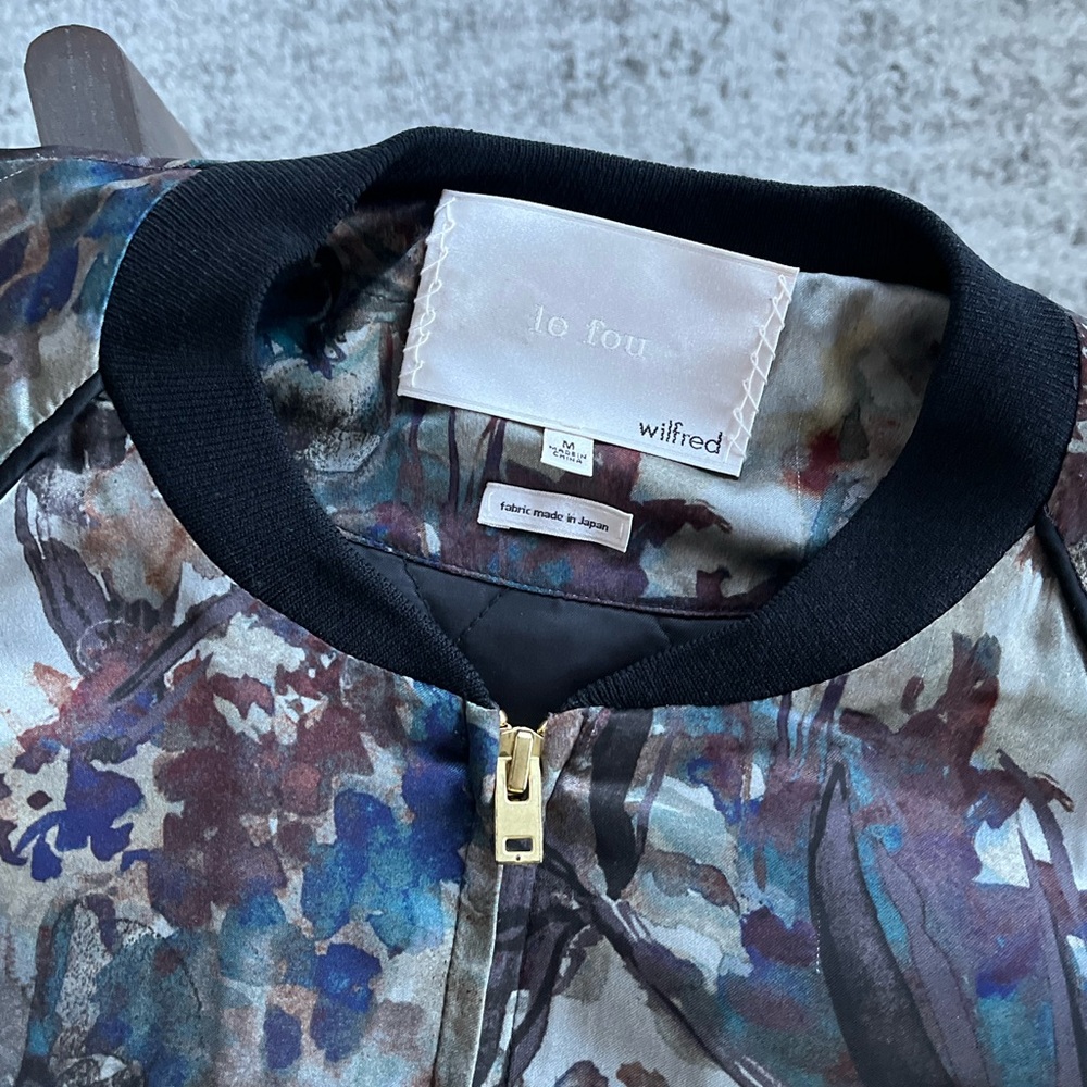 Le Fou Wilfred Multicolor Floral Bomber Jacket Sz M - Picture 9 of 12